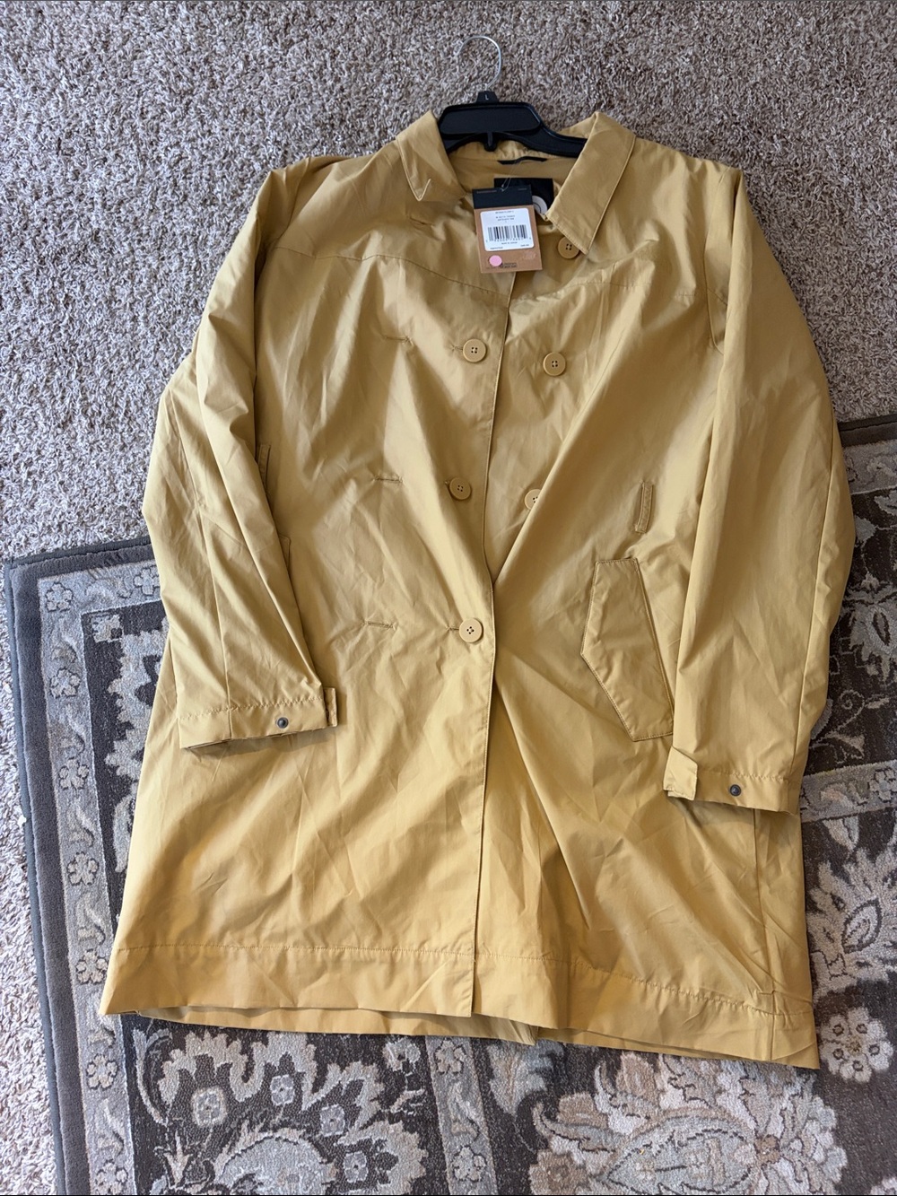 Lightweight Mustard Yellow Trench Coat - Women